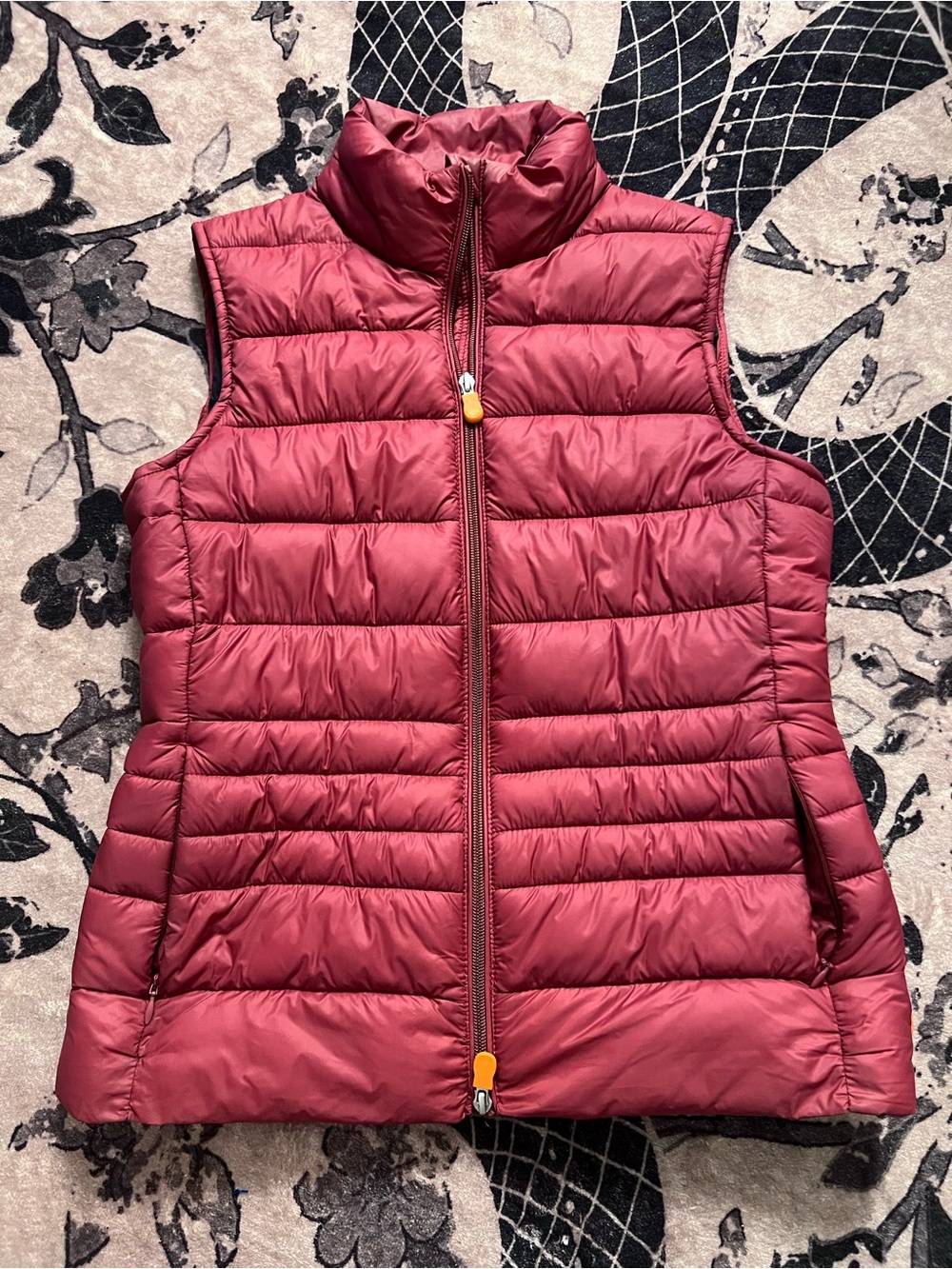 SAVE THE DUCK Quilted Puffer Vest - Deep Red